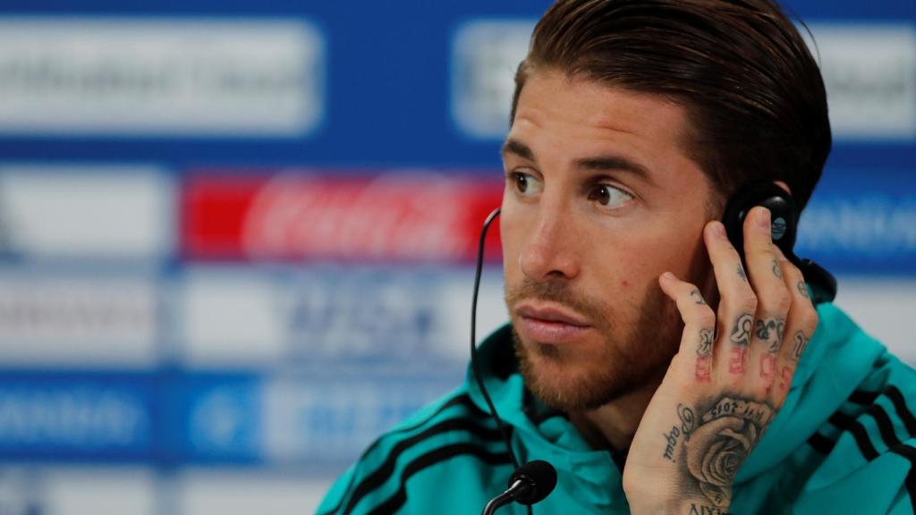 Sergio Ramos en la rueda de prensa previa a la final del Mundialito.