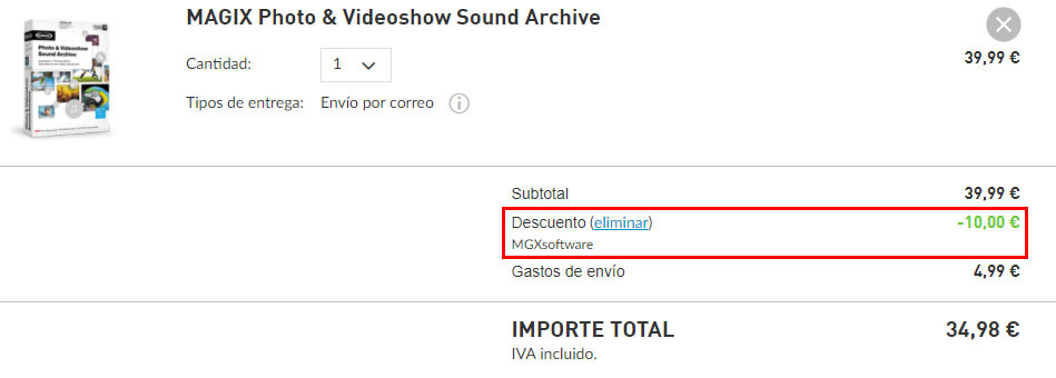 codigo descuento web magix