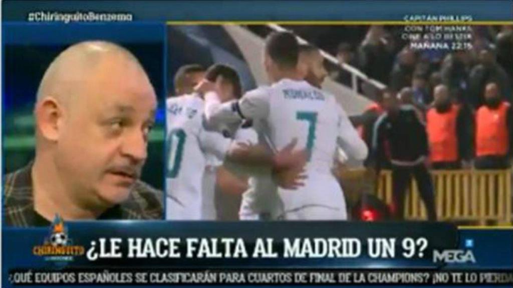 Hermel en El Chiringuito. Foto: Twitter (@elchiringuitotv)