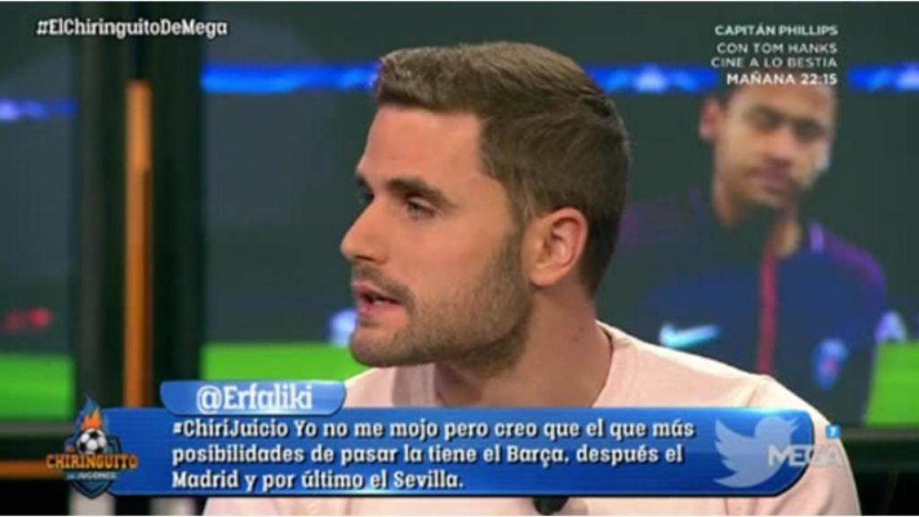 Ignacio Miguélez en El Chiringuito. Foto: Twitter (@elchiringuitotv)