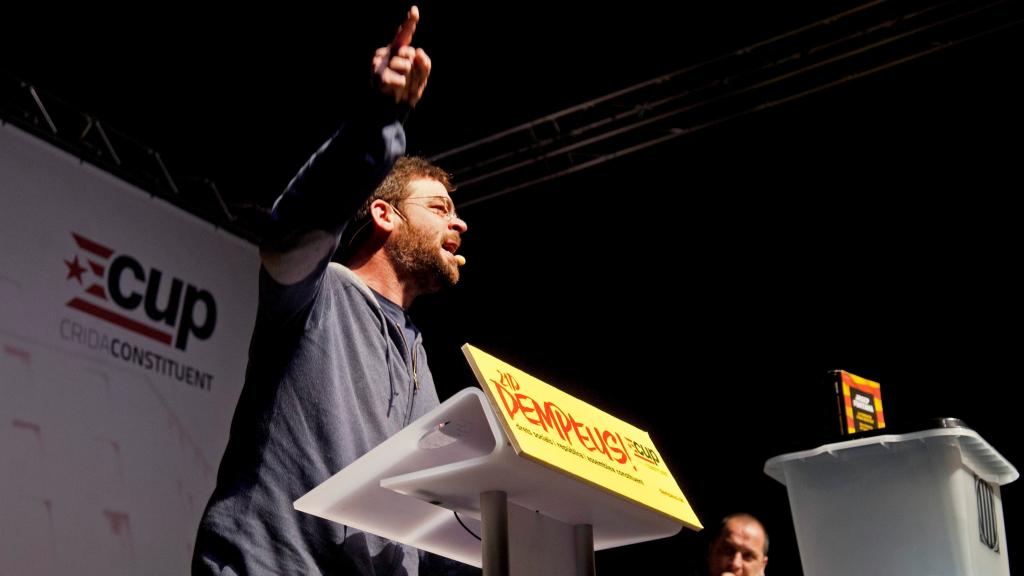 Albano Dante-Fachin, en el mitin de la CUP.