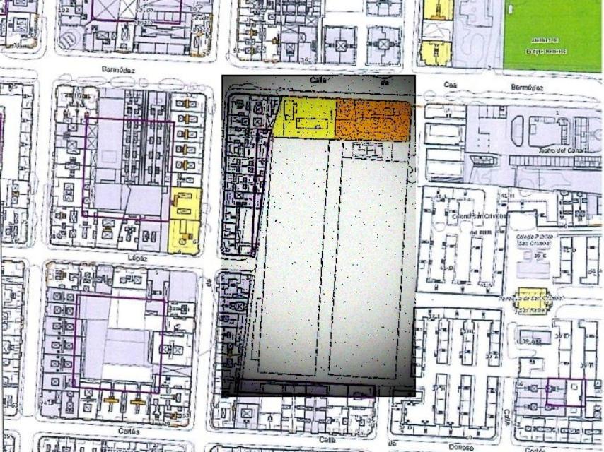 Plano del Parque Móvil del Estado, que Hacienda quiere hacer desaparecer.