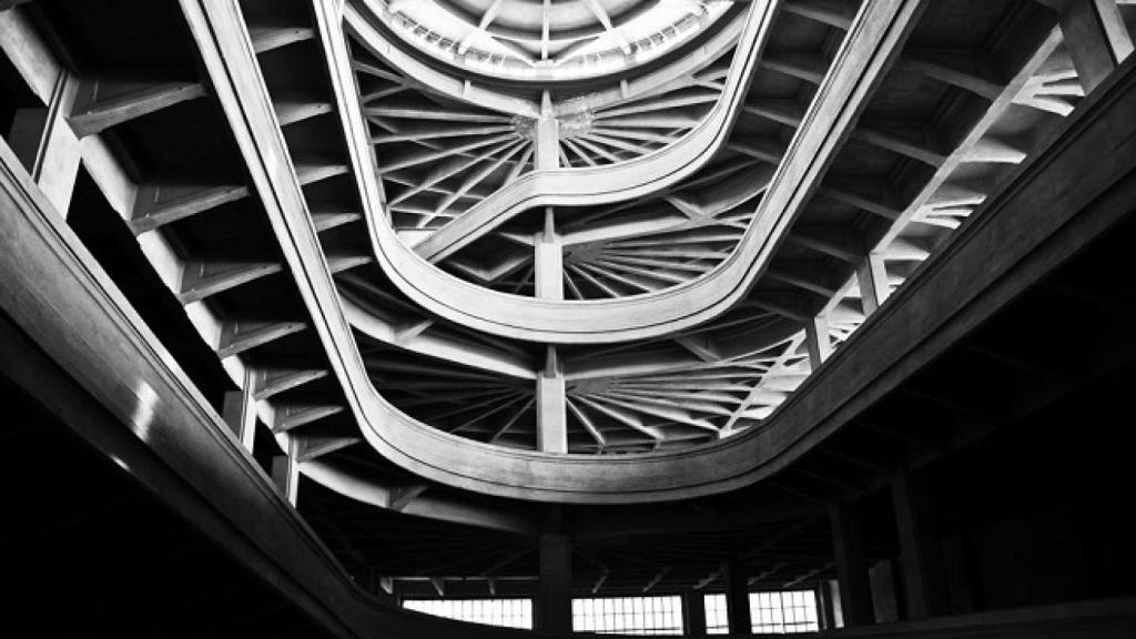 Interior de la fábrica de Fiat, en Lingotto.