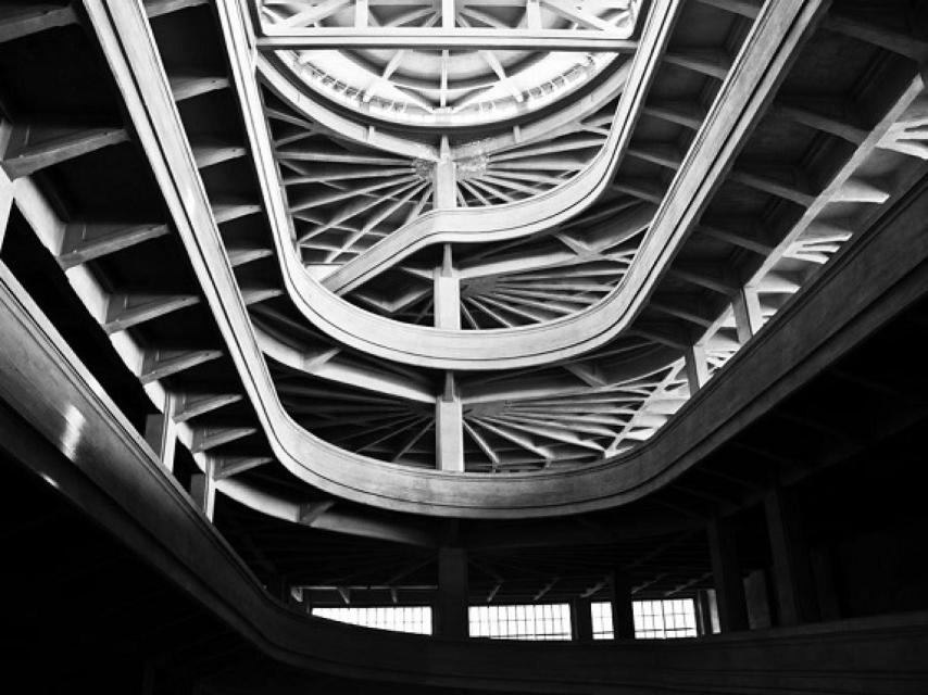 Interior de la fábrica de Fiat, en Lingotto, Turín.