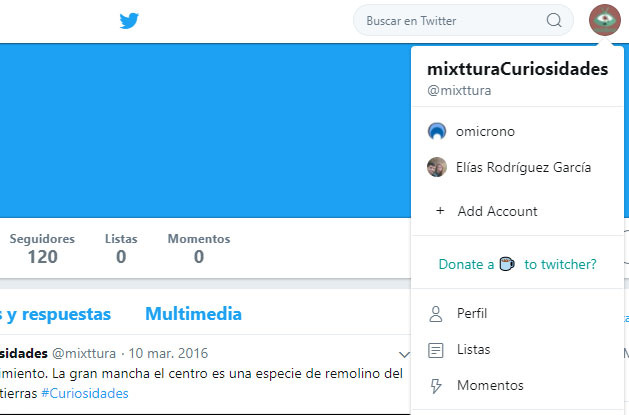 twitcher twitter dos o mas sesion al mismo tiempo web