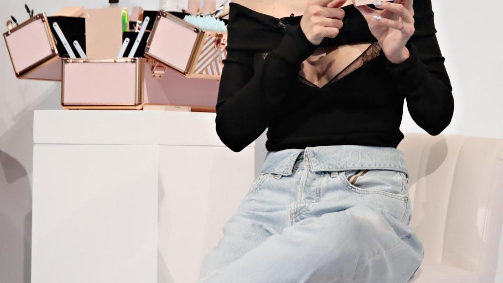 Gigi Hadid, durante la presentación de su línea.