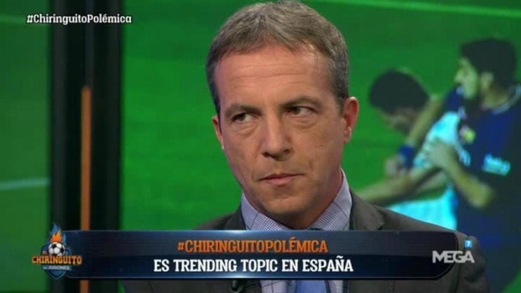 Cristóbal Soria, en El Chiringuito. Foto: Twitter (@elchiringuitotv)