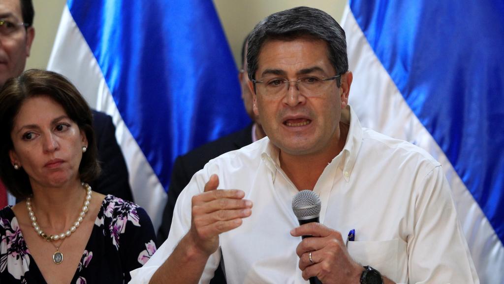 El reelegido presidente de Honduras, Juan Orlando Hernández.