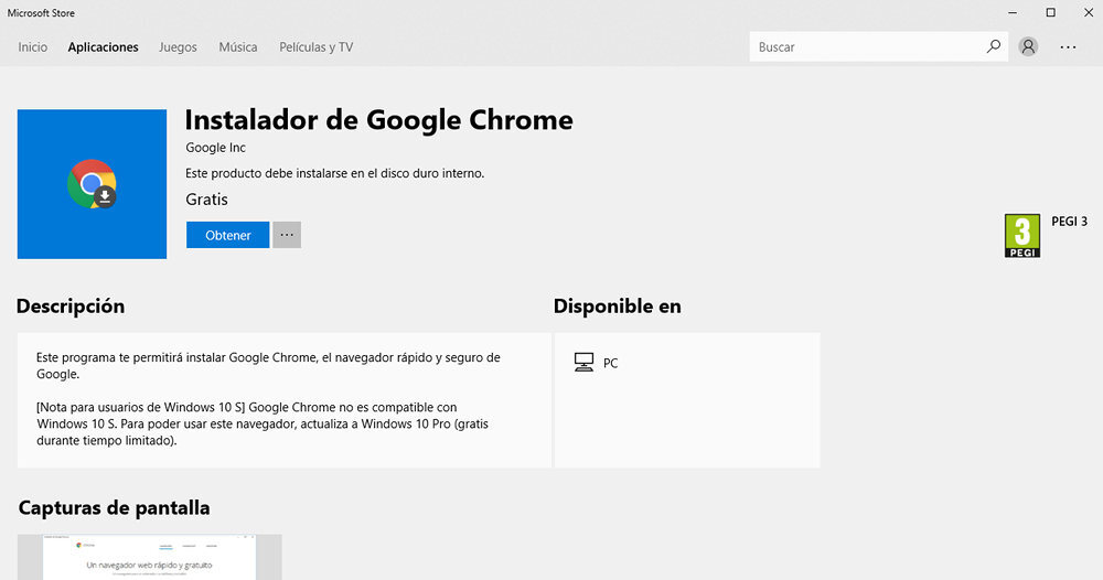 chrome tienda windows 2