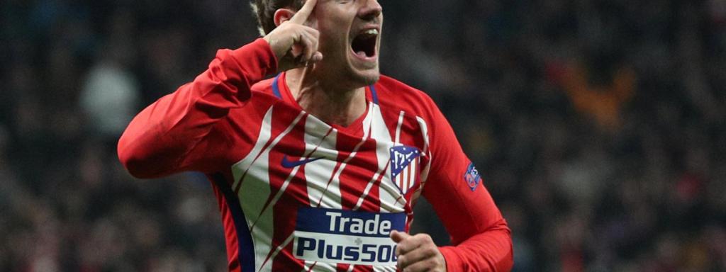 Griezmann en un partido con el Atlético de Madrid.