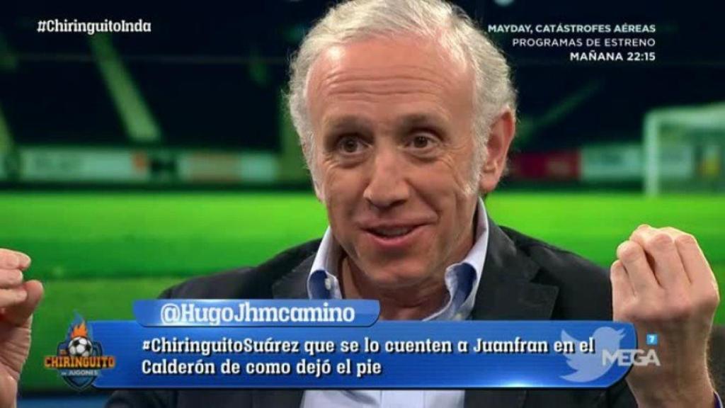 Eduardo Inda en El Chiringuito. Foto Twitter (@elchiringuitotv)