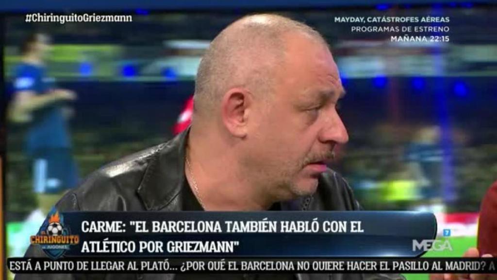 Frédéric Hermel en El Chiringuito. Foto: Twitter (@elchiringuitotv)