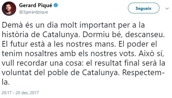 Piqué lanza su enésimo dardo político durante la jornada de reflexión de las elecciones