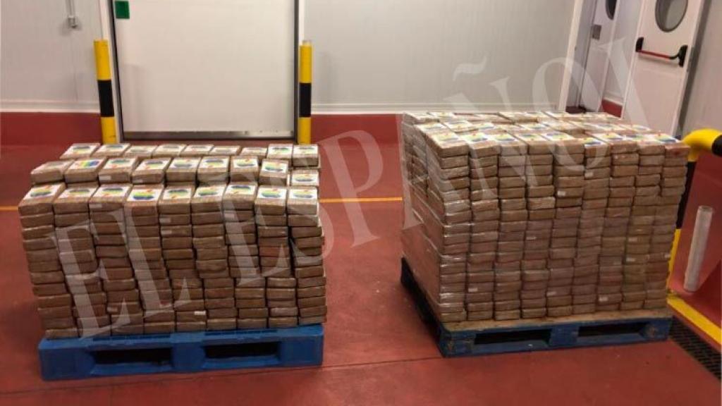 Cargamento de cocaína intervenido por la Policía Nacional a Albdelkader Benali en el puerto de Algeciras (Cádiz).