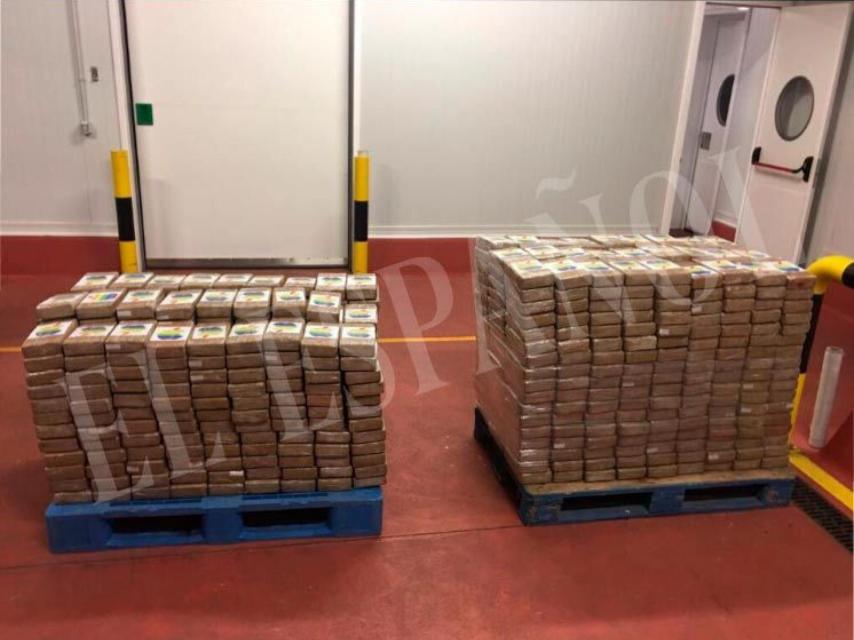 Cargamento de cocaína intervenido por la Policía Nacional a Albdelkader Benali en el puerto de Algeciras (Cádiz).