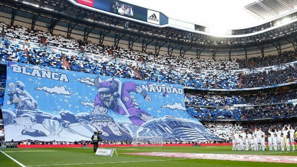 Tifo del Madrid en El Clásico