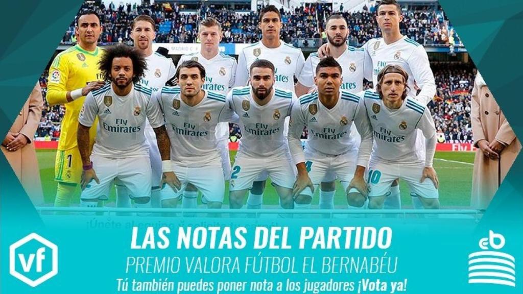 Las notas del Real Madrid - Barcelona