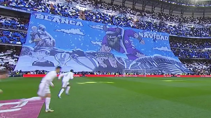 Tifo en el Santiago Bernabéu