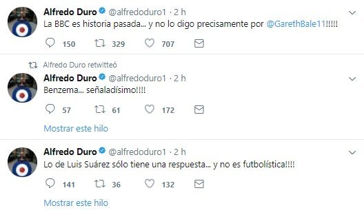 Tuits de Alfredo Duro