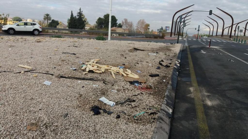 Lugar donde se produjo el accidente.