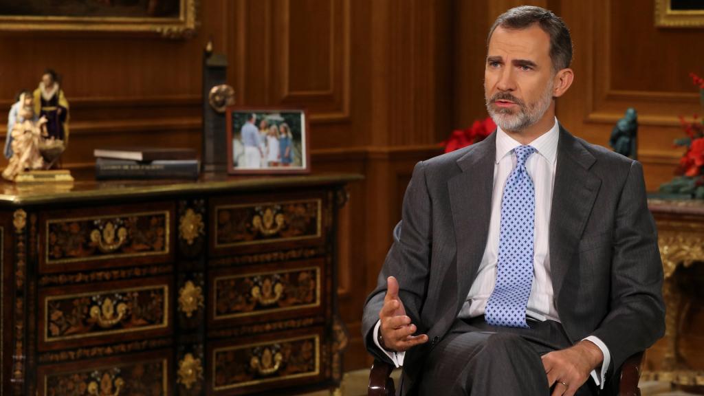 Felipe VI, durante su discurso.