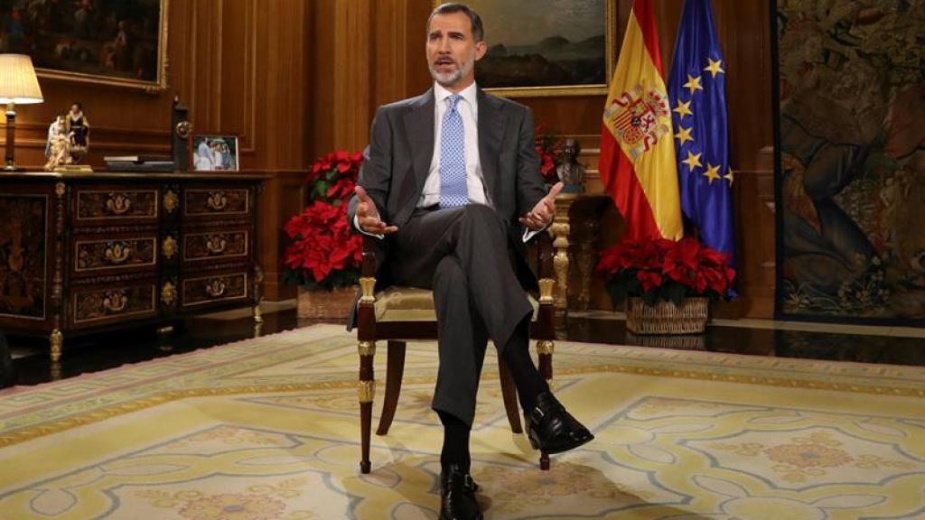 Felipe VI, durante el discurso de Navidad del año pasado.