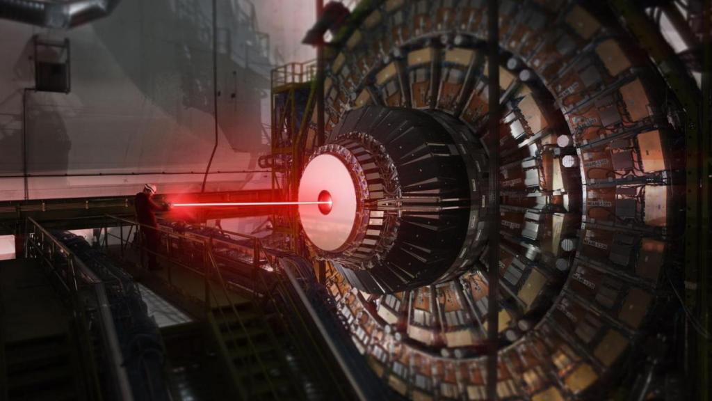 Un físico colisionando hadrones con el poder de la fuerza.