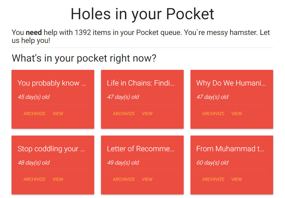 borrar enlaces viejos automaticamente pocket