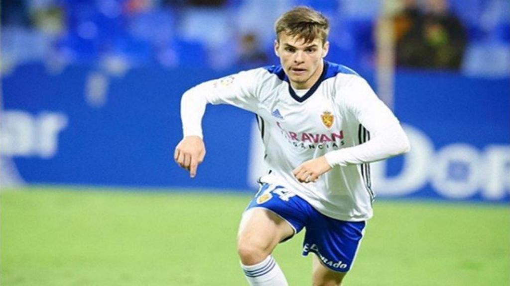 Aleix Febas en un partido con el Zaragoza. Foto: Instagram (@febasaleix)