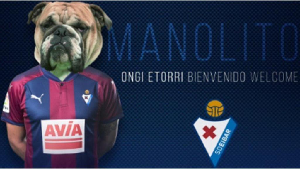 Manolito, el nuevo 'fichaje' del Eibar. Foto: Twitter (@SDEibar)