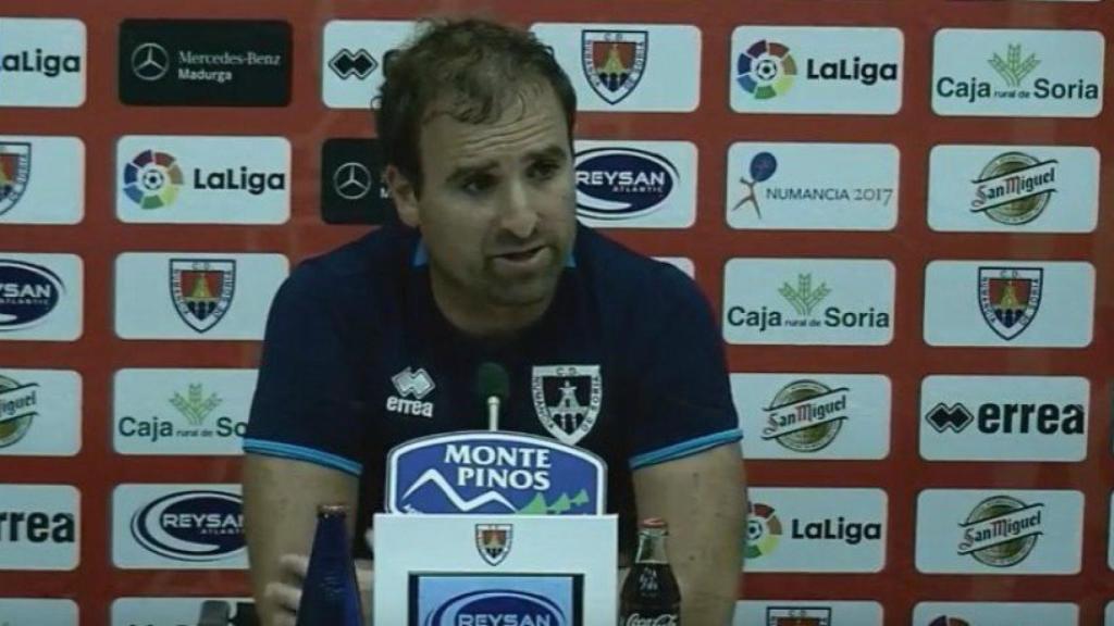 Arrasate en rueda de prensa. Foto Twitter (@cdnumancia)