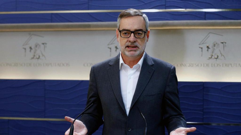 El portavoz de Ciudadanos, José Manuel Villegas, durante una rueda de prensa en el Congreso de los Diputados.