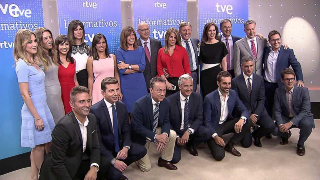 El equipo de informativos de TVE.