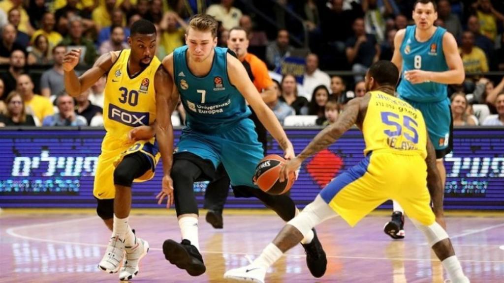 Doncic en el partido ante Maccabi. Foto: euroleague.net