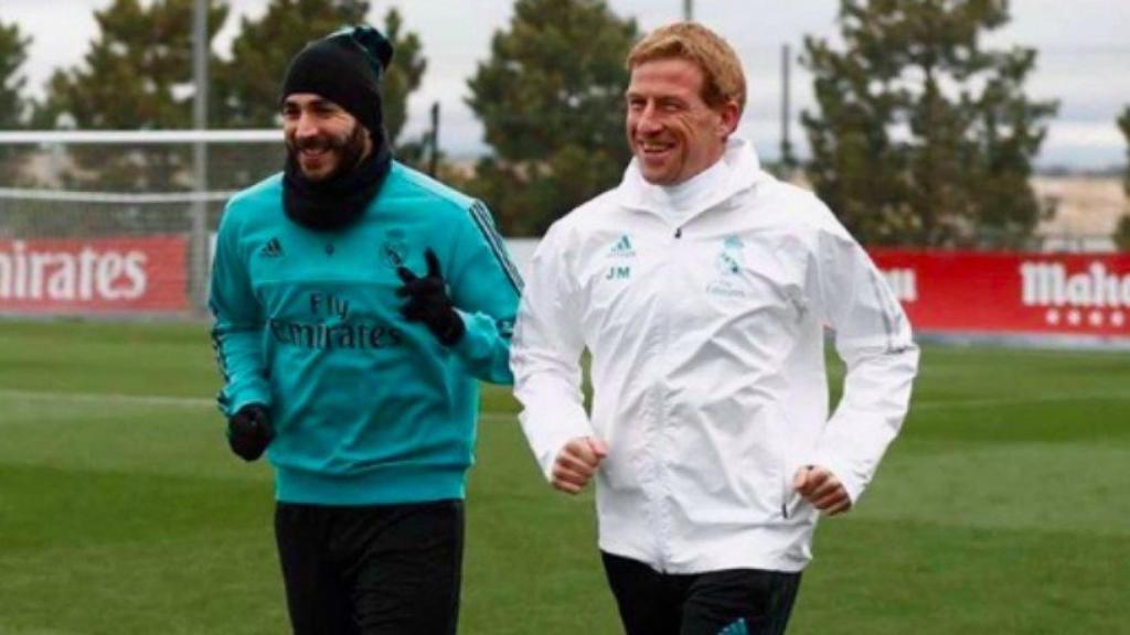 Benzema se entrena en Valdebebas