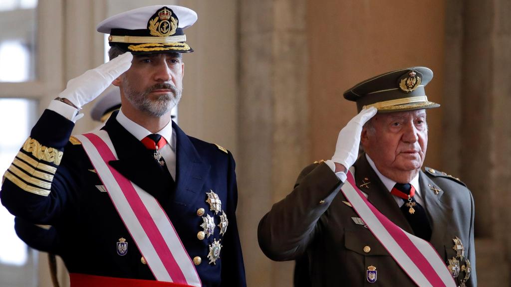 Felipe VI y  Juan Carlos I