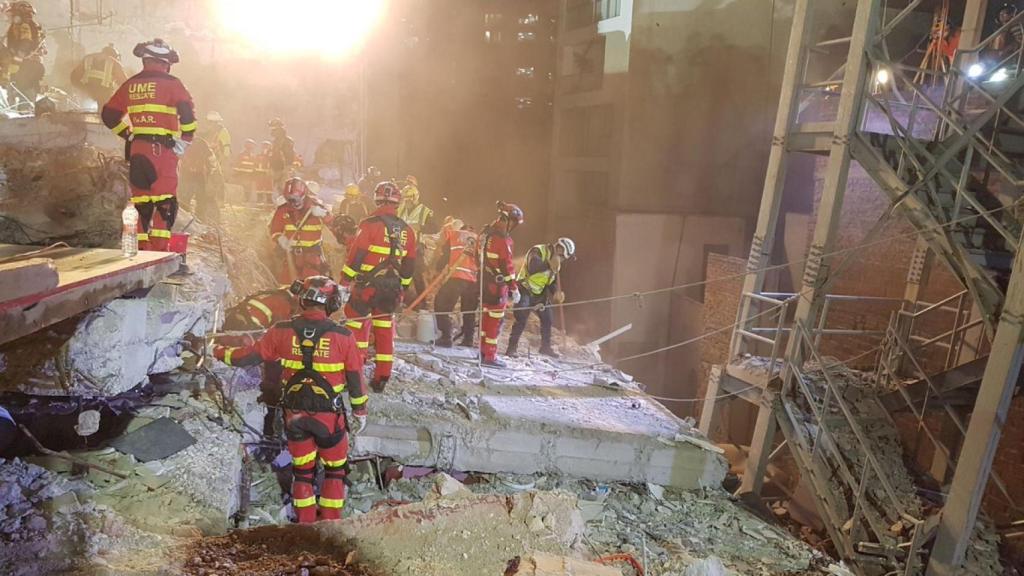 Efectivos de la UME en el terremoto de México de 2017.