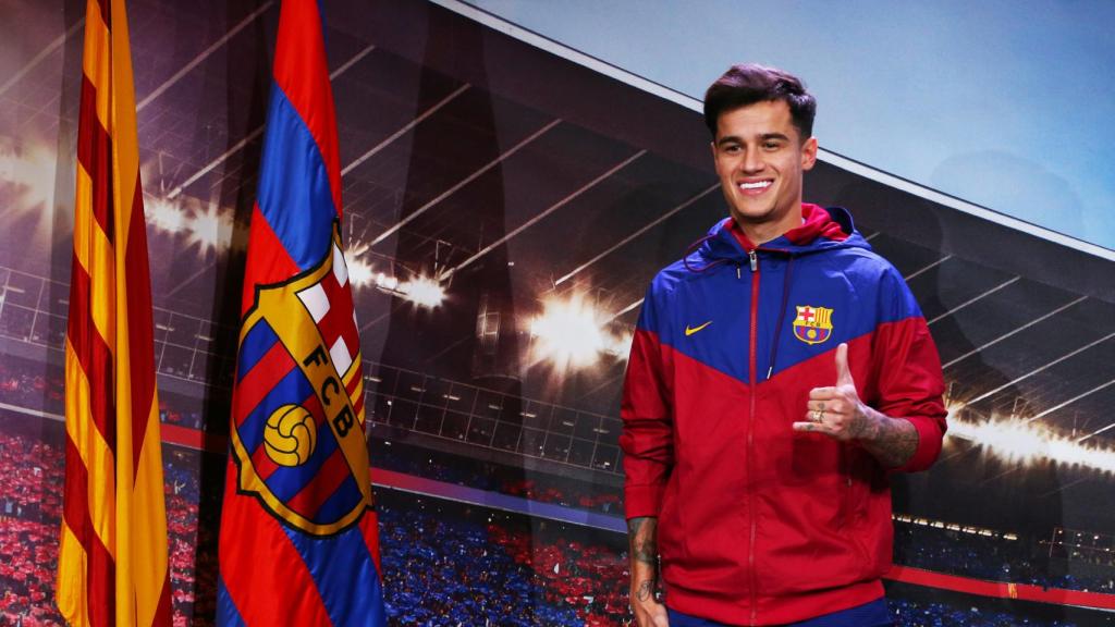 Coutinho, en su primera imagen como jugador del Barcelona.