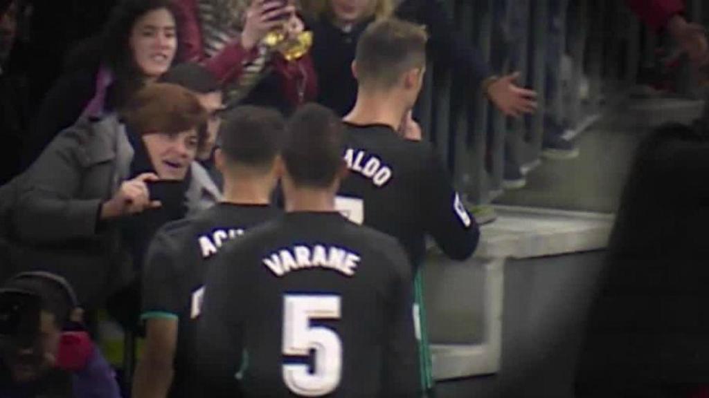 Cristiano mandó callar a Balaídos. Foto Twitter (@elchiringuitotv)