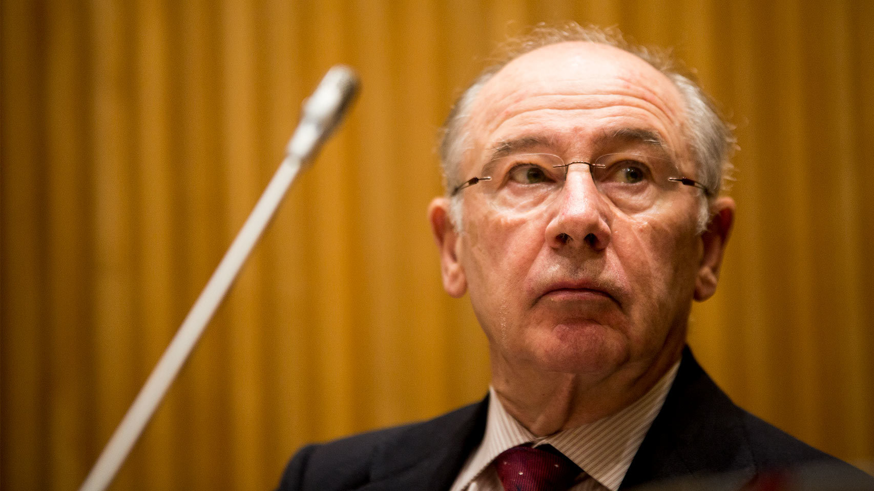 Rodrigo Rato durante su comparecencia en el Congreso de los Diputados.
