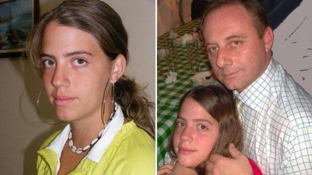 Marta del Castillo y su padre, Antonio, en dos imágenes del archivo familiar.