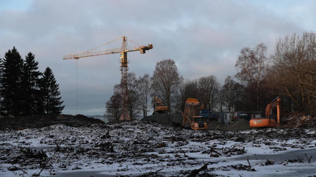 Las obras paralizadas por el hallazgo.