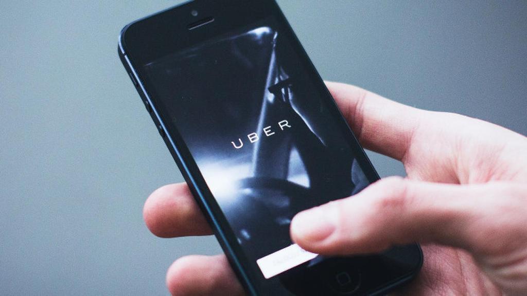 Imagen de la aplicación de Uber en un teléfono móvil.