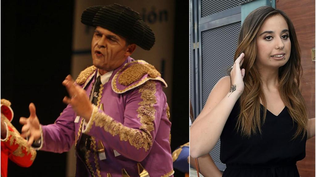 La chirigota de Cádiz y Andrea Janeiro.