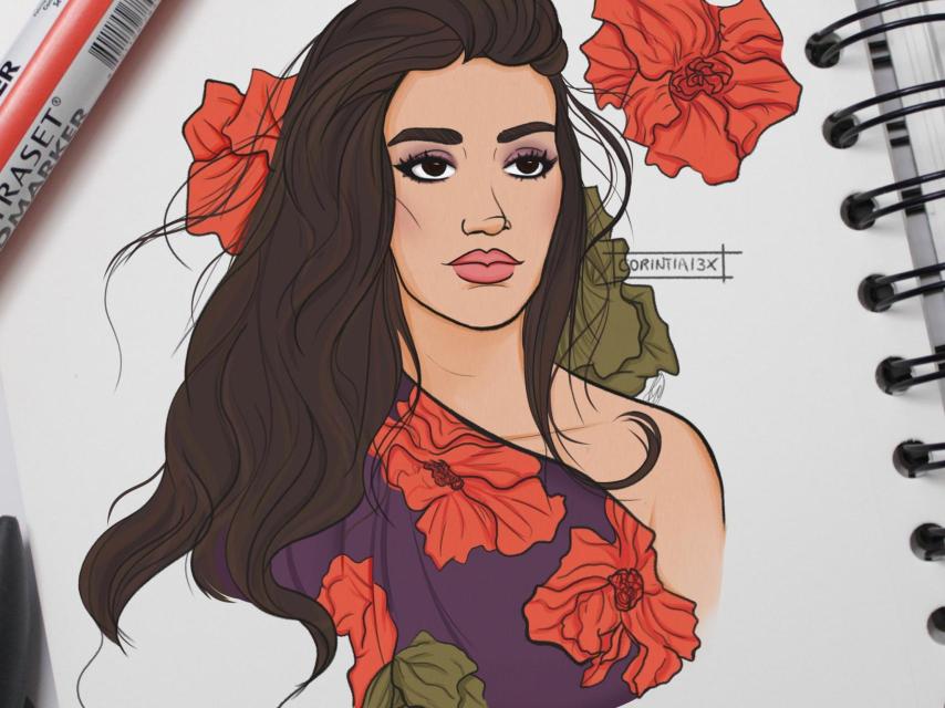 Ana Guerra, de OT. Un dibujo de Corintia13x.