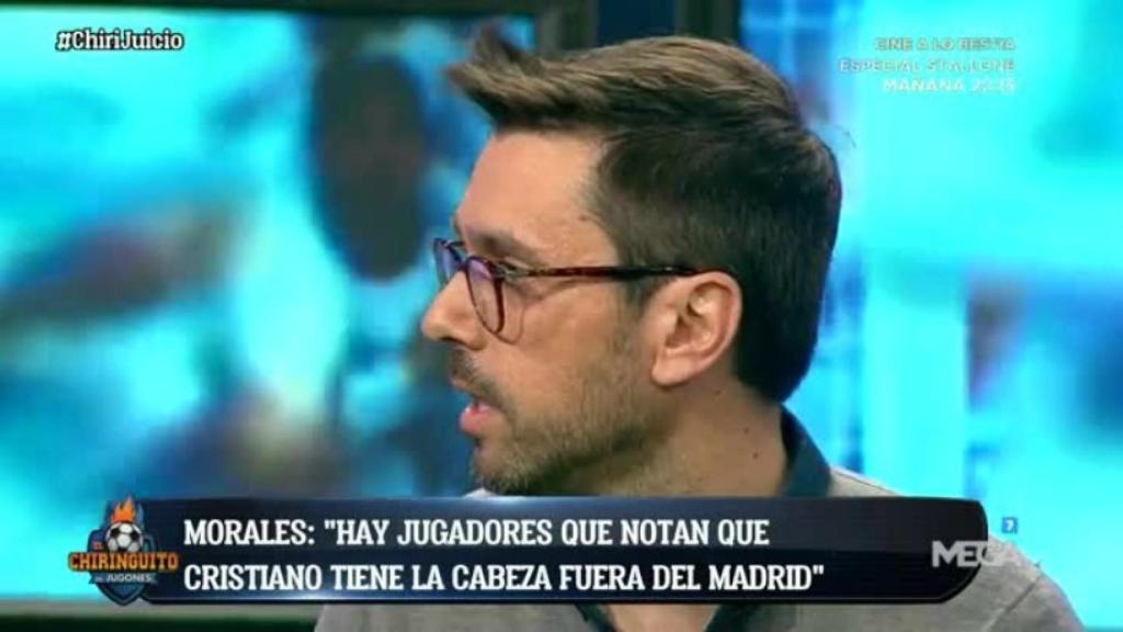 Roberto Morales, en El Chiringuito. Foto: Twitter (@elchiringuitotv)