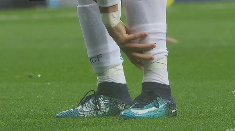 Cristiano Ronaldo, dolorido