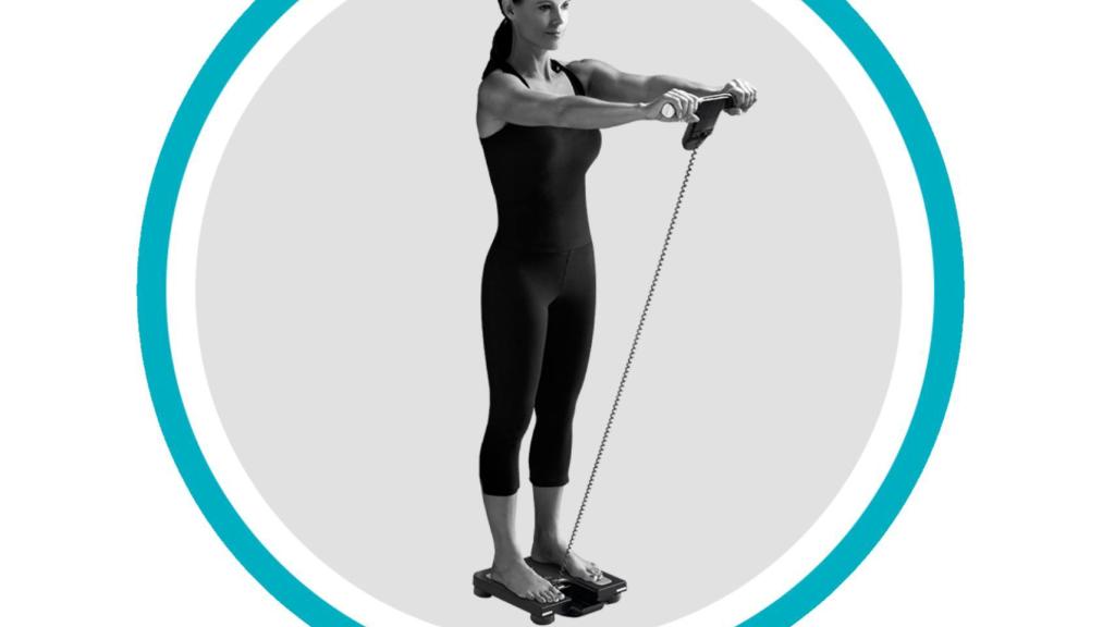 Un modelo de báscula de bioimpedancia.