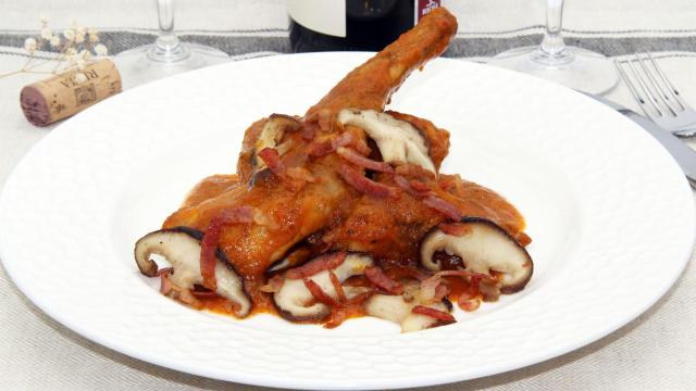 CONEJO GUISADO CON VERDURAS Y SETAS SHIITAKE Portada