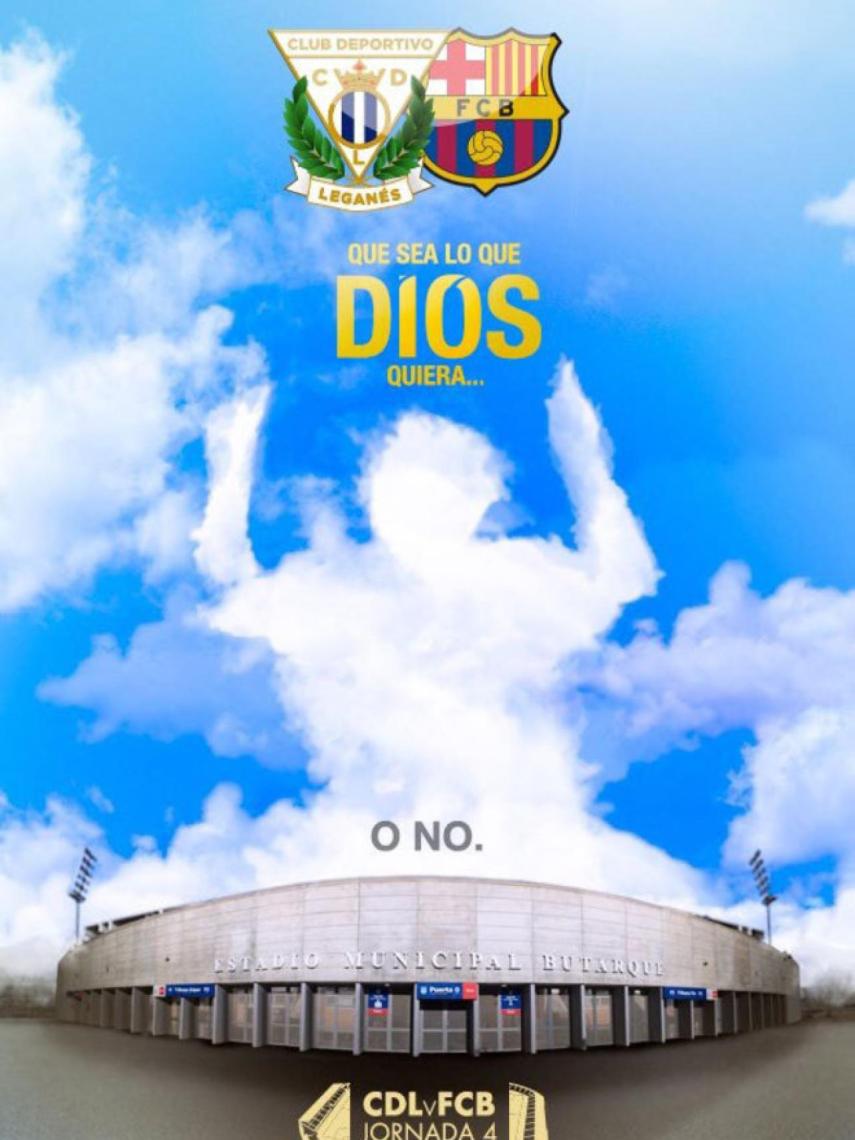 Cartel del Leganés-Barcelona en la jornada 4.